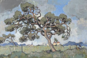 Gregoire Boonzaier; Windswept Fir Tree, Kenilworth, Cape