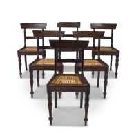 A set of five Cape stinkwood side chairs, mid 19th century