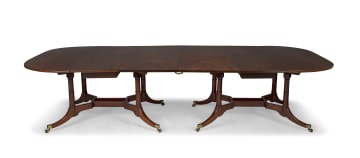 A George III mahogany double 'Cumberland' dining table, 1795