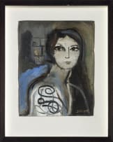 Simon Stone; Portrait of a Girl with an Abstract Design on Her Shoulder