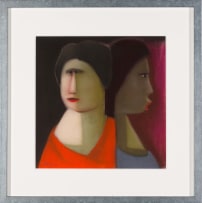 Pieter van der Westhuizen; Two Women Wearing Red and Blue