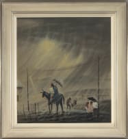 John Koenakeefe Mohl; Washing Collector in Storm in Johannesburg Townships in 1965