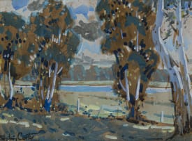 Sydney Carter; Landscape with Trees