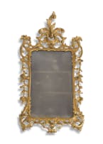 A fine George III gilded and carved mirror, circa 1760