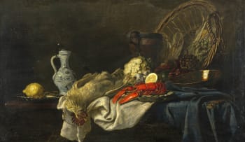 Manner of Joris van Son; Still Life with Chicken and Lobster