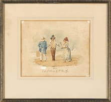 South African School 18th Century; Standing Figure and No 11 Cape Costumes by W Huntly