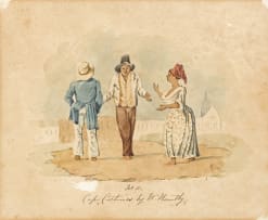 South African School 18th Century; Standing Figure and No 11 Cape Costumes by W Huntly