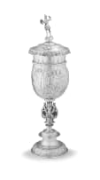 A silver covered chalice, Hanau, Berthold Muller with import marks for Chester, 1900