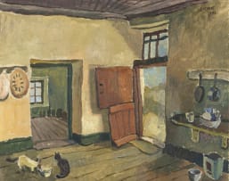 Gregoire Boonzaier; Cottage Interior, Kanettefontein, Wellington