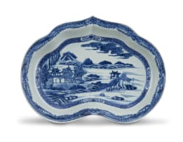 A Chinese blue and white dish, Qing Dynasty, Qianlong period, 1736-1795