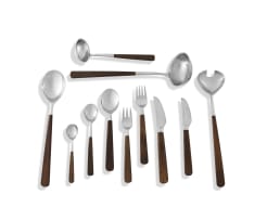 A set of Hackman Finland rosewood and stainless steel flatware, 1960s