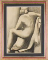 Zoltan Borbereki; Seated Nude