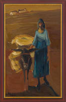 Aileen Lipkin; Figure with a Pack Donkey