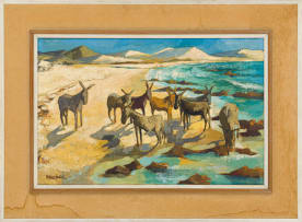 Marjorie Wallace; Donkeys on Beach