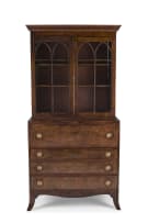 A George III mahogany secrétaire bookcase