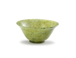 A Chinese spinach jade bowl