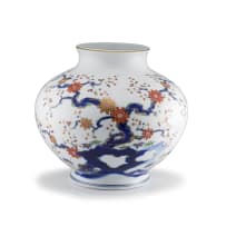 A Japanese fukagawa vase, 20th century