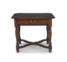A Cape stinkwood, fruitwood and teak peg-top side table, 19th century