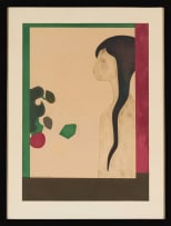 André Minaux; Woman with Black Hair in Profile