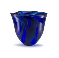 David Reade; Blue and Green Glass Vase