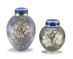 Barry Dibb; Two Porcelain-glazed Covered Jars, two