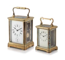 A gilt brass carriage clock, 19th century