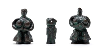 Walter Battiss; Standing Woman, Standing Woman, Reclining Male Figure, Greek Amulet Head, Profile, Reclining Male Figure, Standing Male Figure, seven