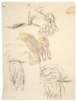 Albert Adams; Portrait of a Man; Study of Hands, two