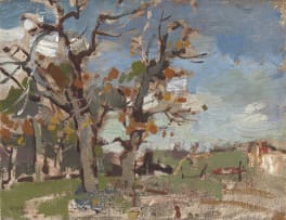 Gregoire Boonzaier; Eikebome, Herfs, Elgin (Oak Trees, Autumn, Elgin)