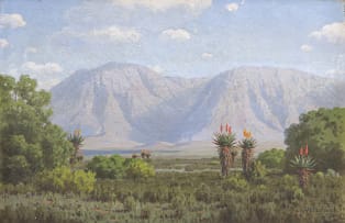 Jan Ernst Abraham Volschenk; The Veld and the Mountains, Riversdale