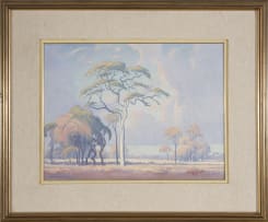 Jacob Hendrik Pierneef; Bosveldboomlandskap (Bushveld Landscape with Trees)