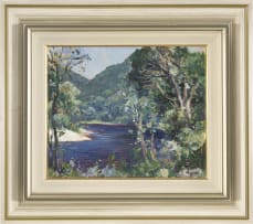 Hugo Naudé; Bosomsoomde Rivier in Suid Kaap Land (Forest Hemmed River in the Southern Cape)