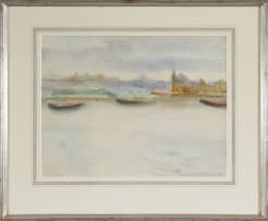 Maud Sumner; Thames Misty Golds and Barges