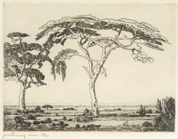 Jacob Hendrik Pierneef; Doringbome in die Veld (Camelthorn in the Bush)