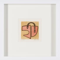 Hannes Harrs; Abstract Forms with Gold, three