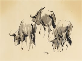 Zakkie Eloff; Drie Wildebeeste (Three Wildebeest)