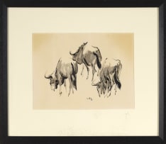 Zakkie Eloff; Drie Wildebeeste (Three Wildebeest)