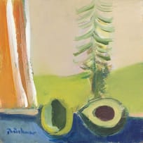 Carl Büchner; Stillewe met Avocado's (Still Life with Avocados)