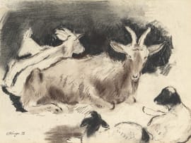 François Krige; Bokke en Skape (Goats and Sheep)