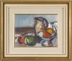 Herbert Coetzee; Still Life with Fruit and a Jug