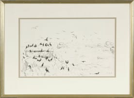 François Krige; Seascape with Birds