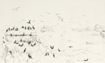 François Krige; Seascape with Birds