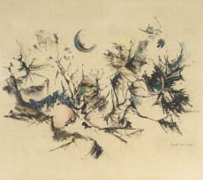 Paul du Toit; Sederberg Bome en Maan (Cedarberg Trees and Moon)