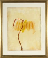 Fred Schimmel; Yellow and Brown Abstract Composition