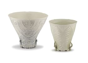A white lustre-glazed vase, Katherine Glenday, 1960-