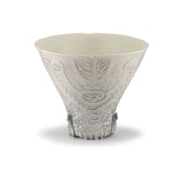 A white lustre-glazed vase, Katherine Glenday, 1960-