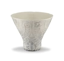 A white lustre-glazed vase, Katherine Glenday, 1960-