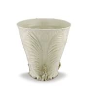 A white lustre-glazed vase, Katherine Glenday, 1960-