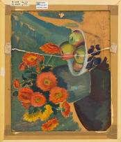 Maggie Laubser; Nasturtiums in a Vase, recto; Still Life with Gerberas and Apples