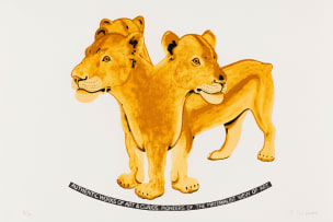 Joachim Schönfeldt; Untitled (Lioness, Peahen, Eagle), three